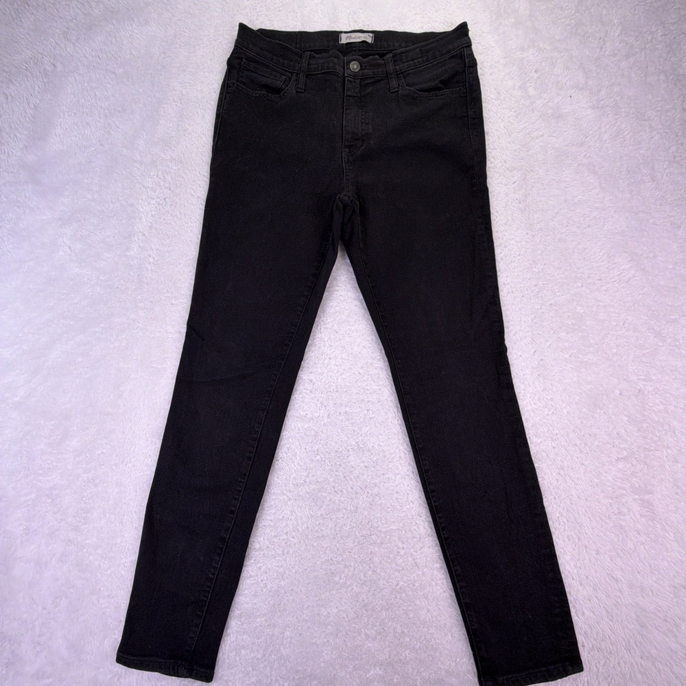 Madewell Roadtripper Women's 30 Black Skinny Jeans Stretch Denim Mid Rise Casual
